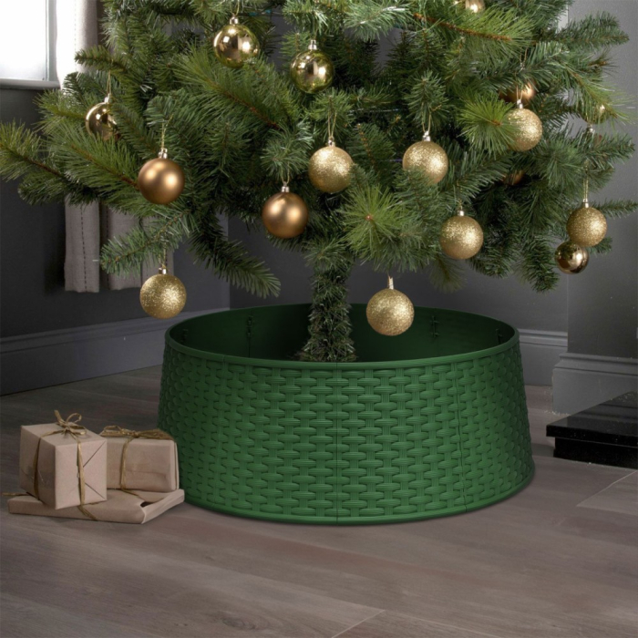 Mască pentru suportul bradului de Craciun - verde, plastic - 65 x 23 cm [1]