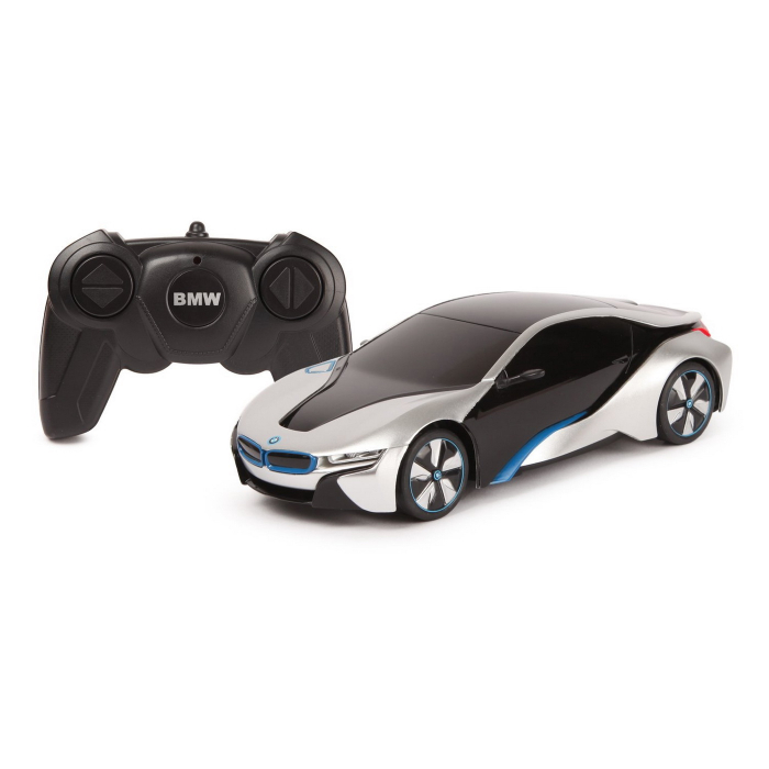 MASINA CU TELECOMANDA BMW I8 ARGINTIE SCARA 1 LA 24 [2]