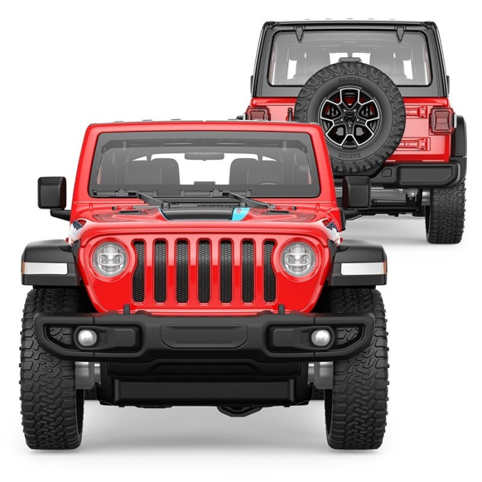 MASINUTA METALICA JEEP WRANGLER RUBICON 4XE ROSU SCARA 1 LA 24 [3]