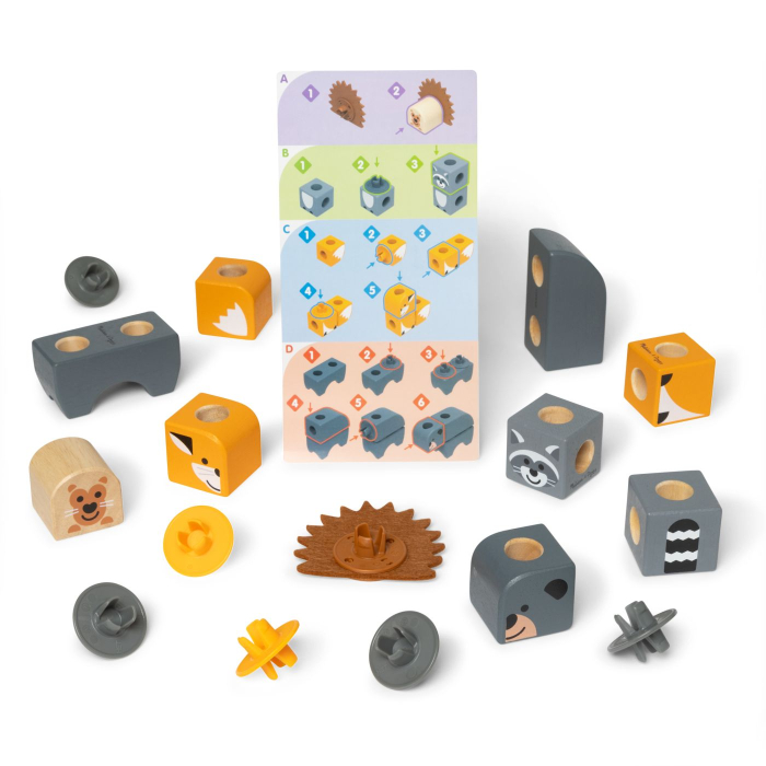 MELISSA AND DOUG SET DE CONSTRUCTIE DIN LEMN PRIETENII PADURII [2]