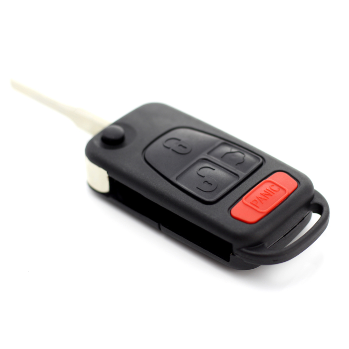 Mercedes Benz - Carcasa tip cheie briceag cu 3 butoane, buton panica, lama 2 "piste" [9]