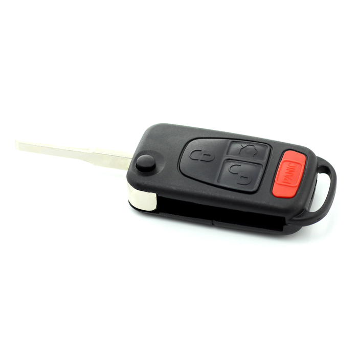Mercedes Benz - Carcasa tip cheie briceag cu 3 butoane, buton panica, lama 2 "piste" [2]