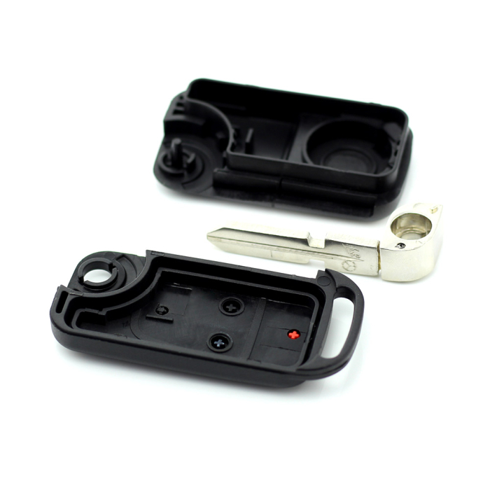 Mercedes Benz - Carcasa tip cheie briceag cu 3 butoane, buton panica, lama 4 "piste" [3]