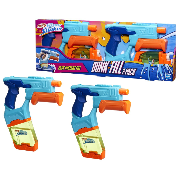 NERF SUPER SOAKER SET 2 BLASTERE NERF DUNK FILL  [6]