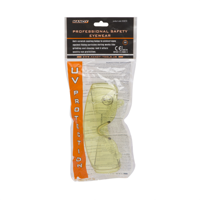 Ochelari de protectie profesionali, anti-UV -  galben [2]