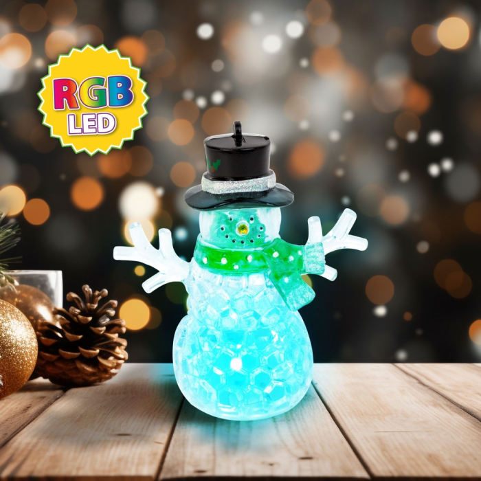 Om de zăpadă de Craciun cu LED  - verde - LED RGB - 9 x 8 x 5 cm [3]