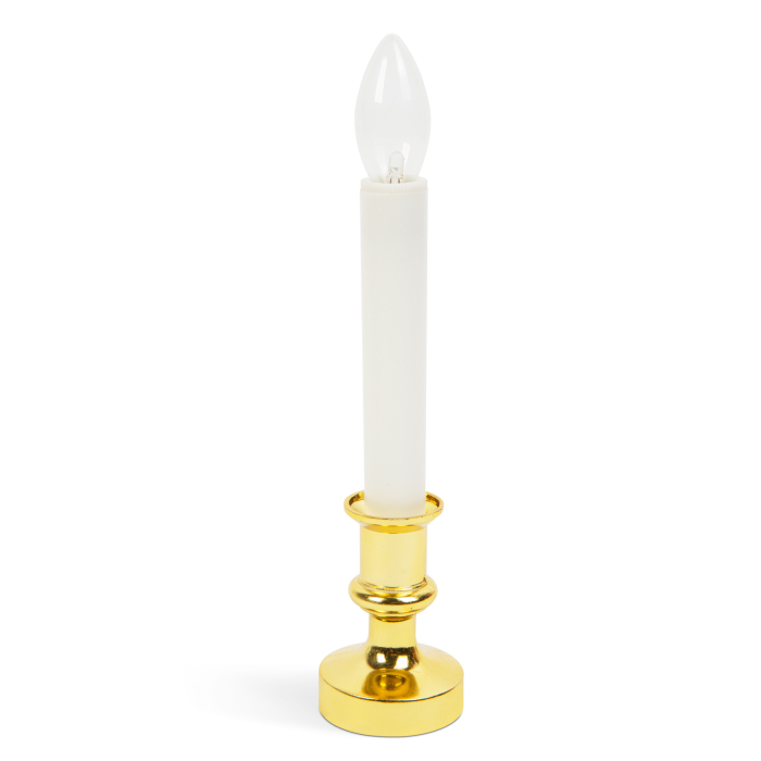 Ornament de Crăciun - lumânare LED - alb / auriu - 22 cm [2]