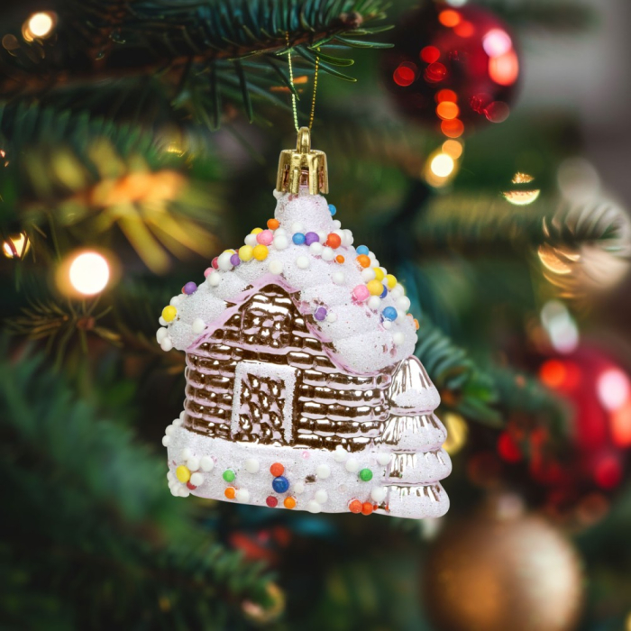 Ornament pentru brad - casă - 8 x 6 x 4 cm [2]