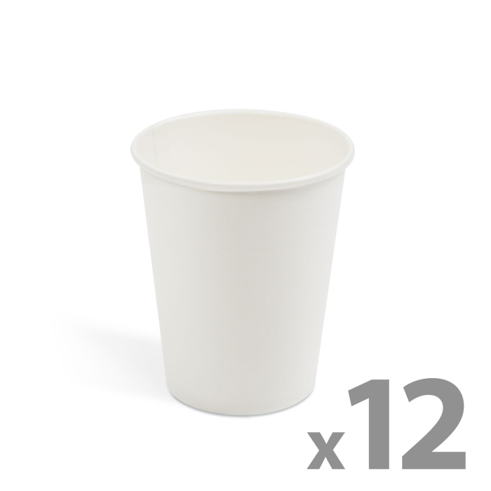 Pahare albe de hârtie - 250 ml - 12 buc. /pachet [1]