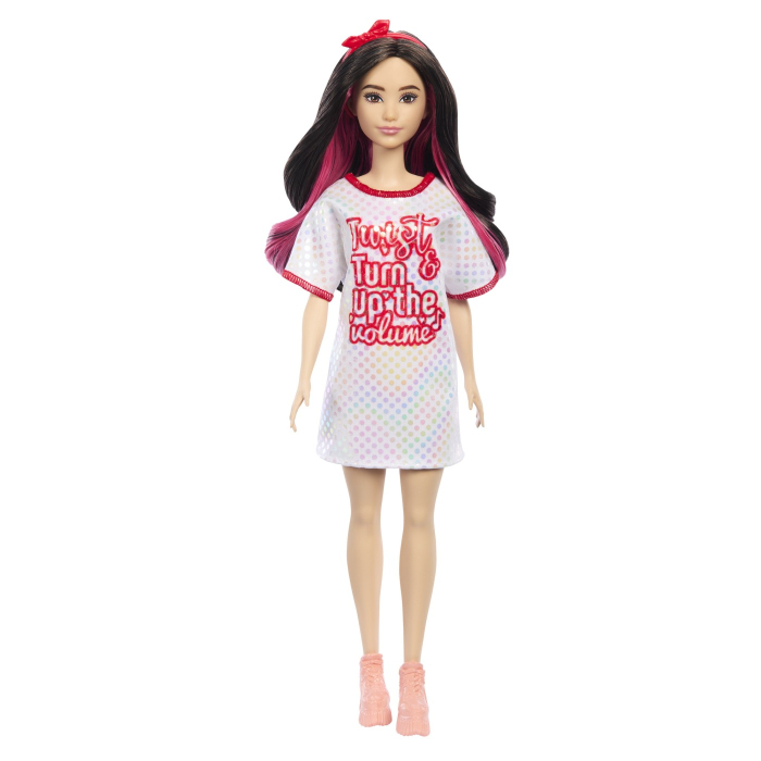 PAPUSA BARBIE FASHIONISTA BRUNETA CU ROCHITA SPORT [2]