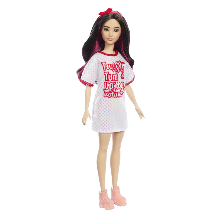 PAPUSA BARBIE FASHIONISTA BRUNETA CU ROCHITA SPORT [5]