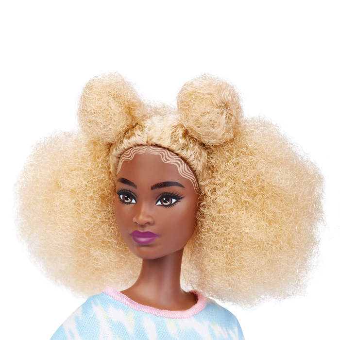 PAPUSA BARBIE FASHIONISTA CU PAR AFRO BLOND [6]