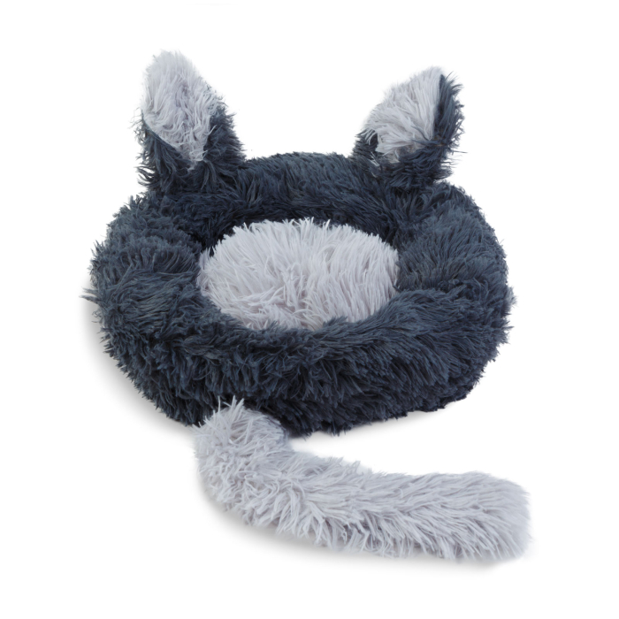 Pat pentru pisici - rotund - 40 cm - negru [1]