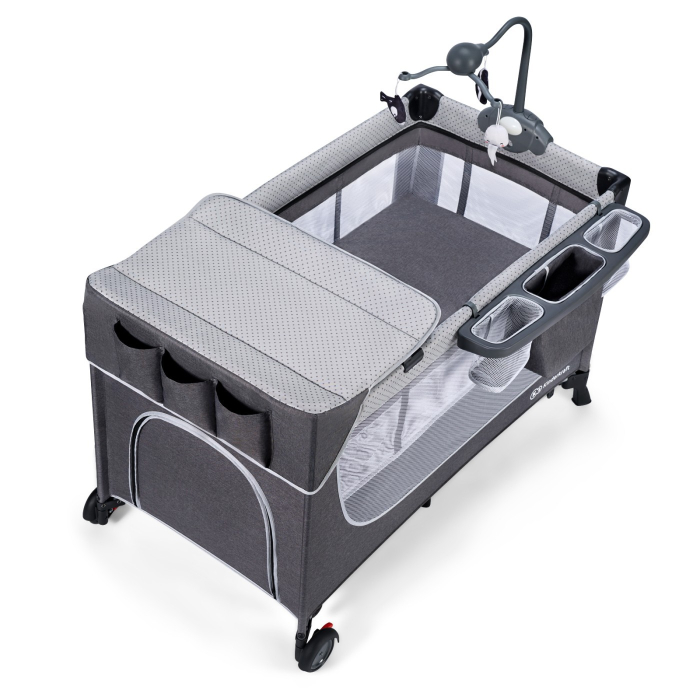 PATUT DE CALATORIE KINDERKRAFT LEODY, CU ACCESORII, GREY [11]