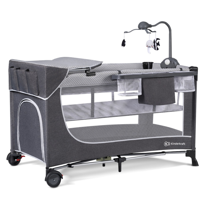 PATUT DE CALATORIE KINDERKRAFT LEODY, CU ACCESORII, GREY [4]