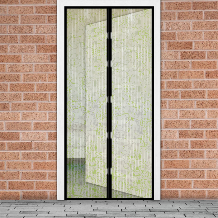 Perdea anti-ţânţari pt. uşi <br>închidere magnetică, 100 x 210 cm, Model floral [1]