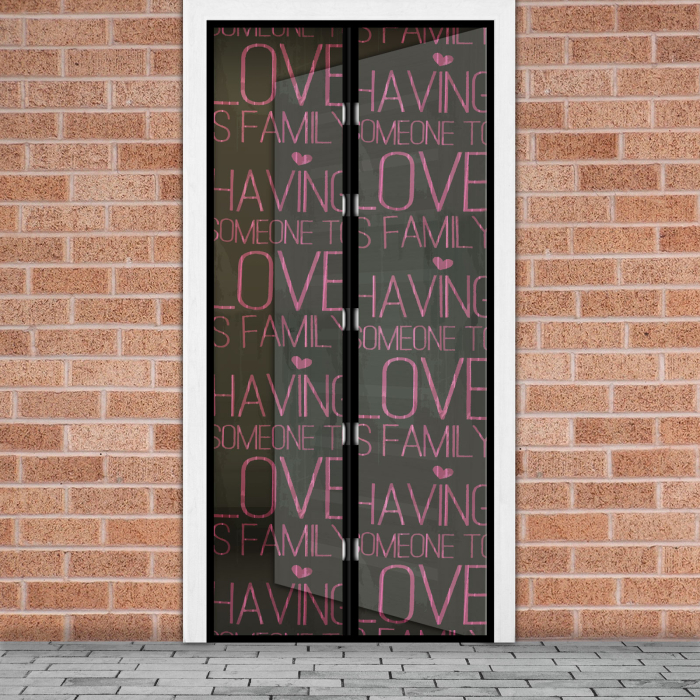 Perdea anti-tantari pt. usi cu inchidere magnetica, 100 x 210 cm - „Love” [1]