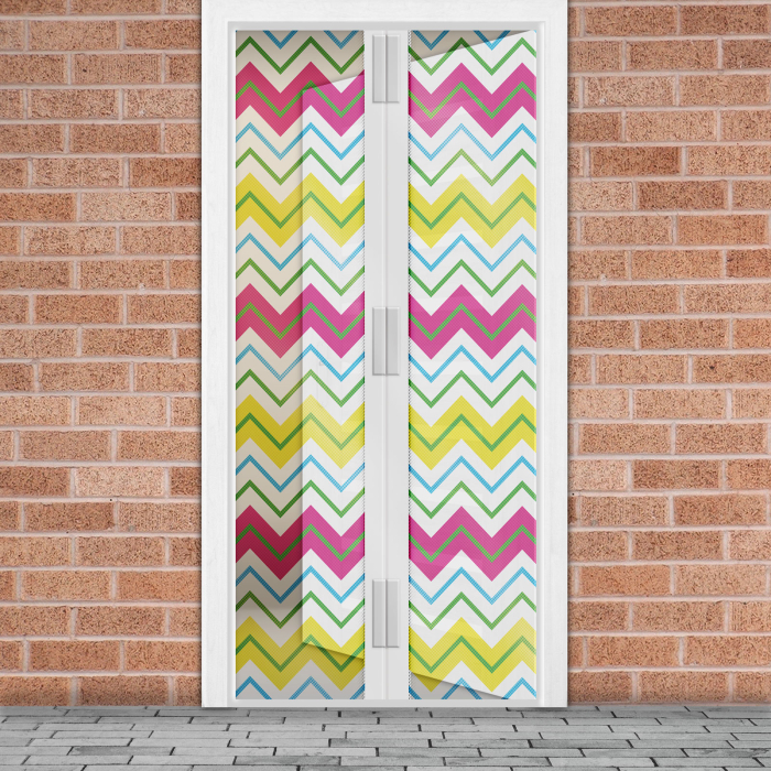 Perdea anti-tantari pt. usi cu inchidere magnetica- 100 x 210 cm „Zig-zag” [1]