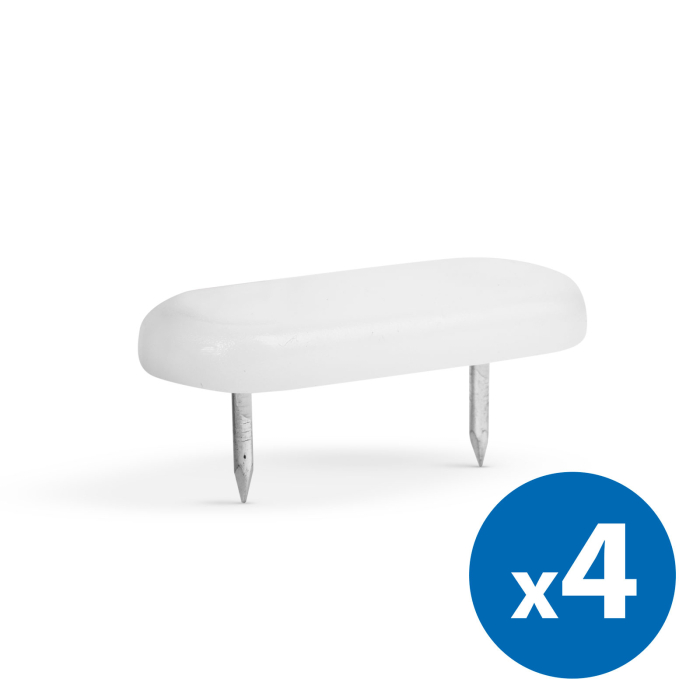 Picior alunecos pentru mobilă - alb - 43 x 18 mm - 4 buc [1]