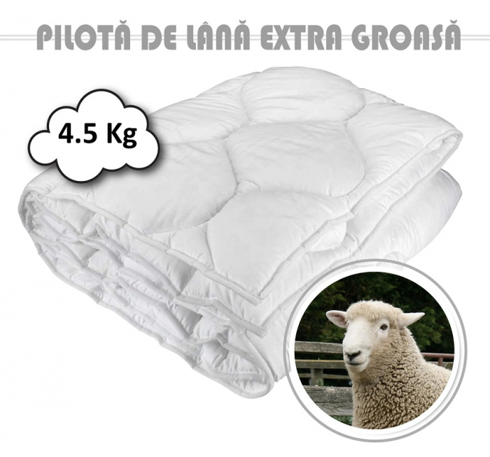 Pilotă lână damasc 4.5 kg 200cm x 215cm [1]