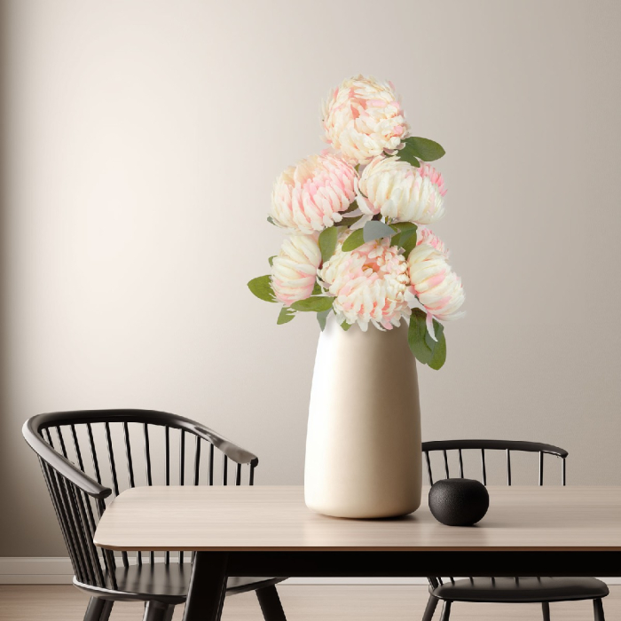 Plantă artificială decorativă - Crizantemă roz - 12 x 58 cm [1]