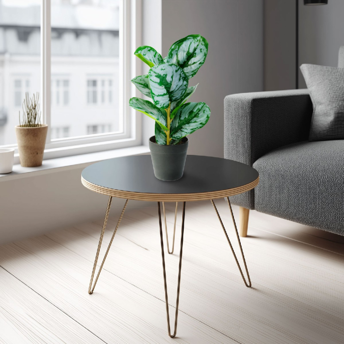 Plantă artificială decorativă - Frunză de zebră verde/alb - 34 x 9 cm [2]