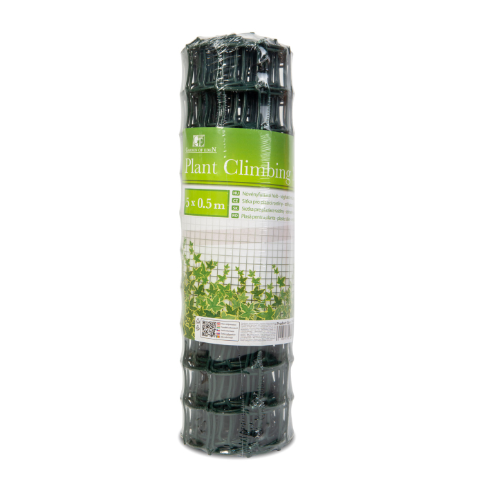 Plasă de cățărare a plantelor - 5m x 50 cm - poate fi taiată - plastic - verde închis [2]