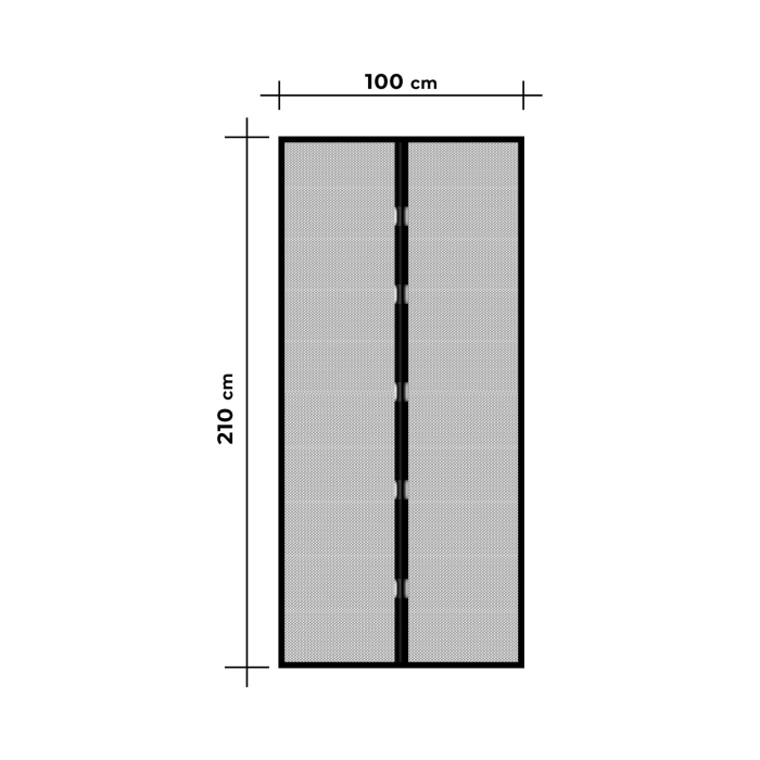 Plasa tantari pt. usi - inchidere magnetica, 100x210 cm - negru [4]