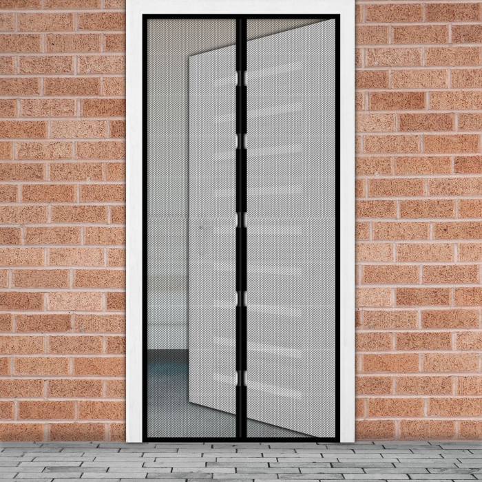Plasa tantari pt. usi - inchidere magnetica, 100x210 cm - negru [1]