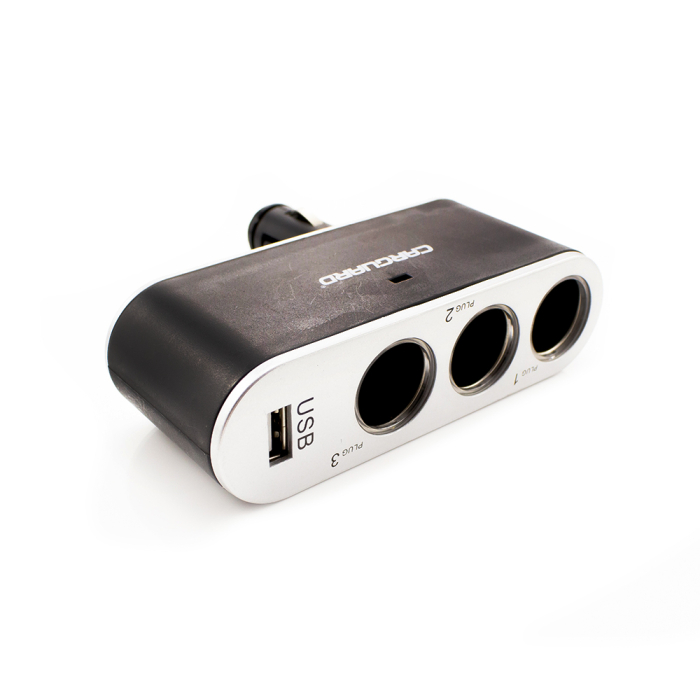Priză triplă pentru brichetă auto + USB 1A - CARGUARD [6]