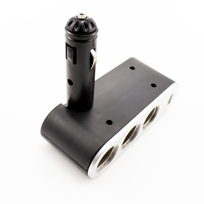 Priză triplă pentru brichetă auto + USB 1A - CARGUARD [4]