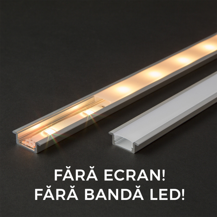 Profil  din aluminiu pt. benzi LED 1000x23x8mm [1]