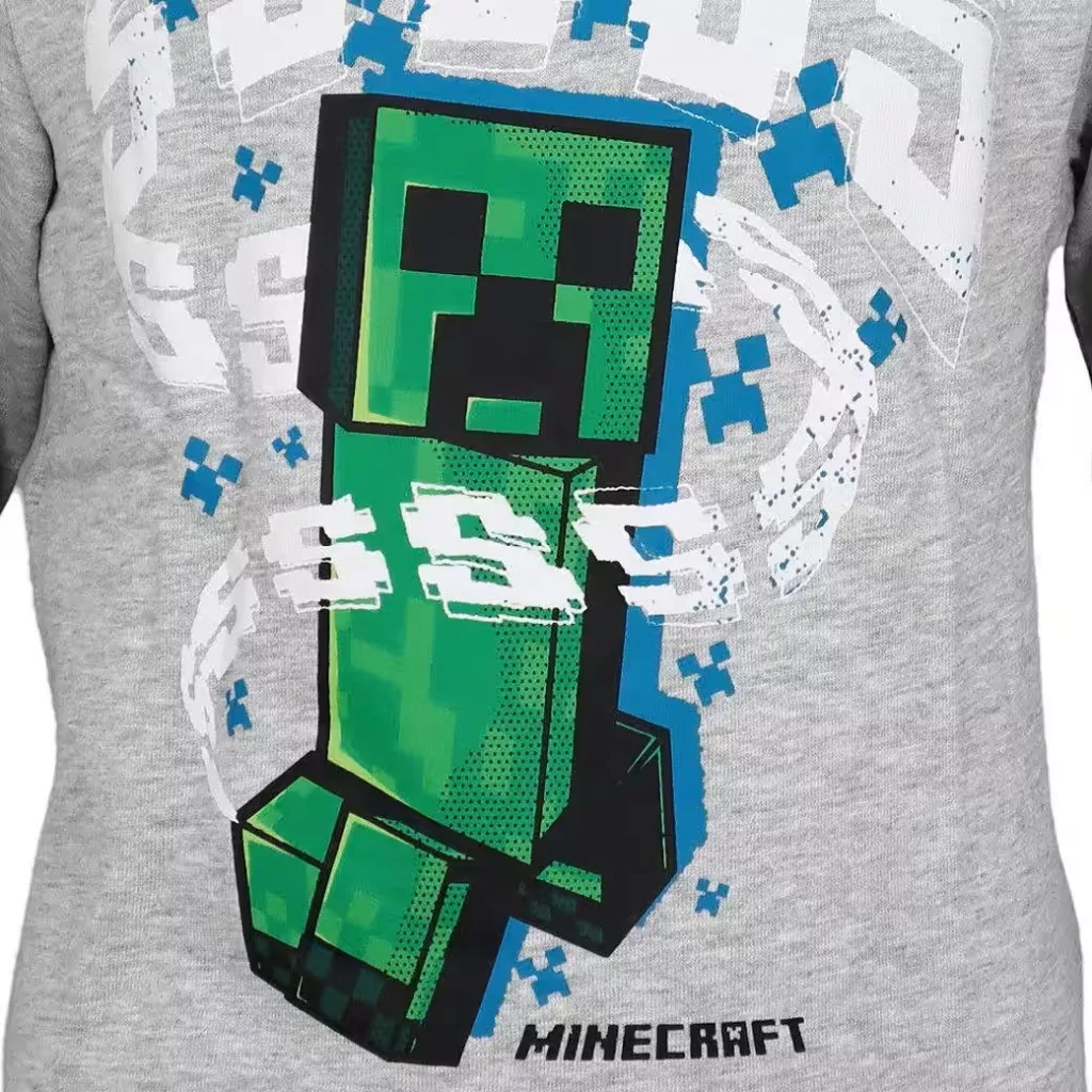 Pulover pentru copii Minecraft Creeper, gri, bumbac [3]