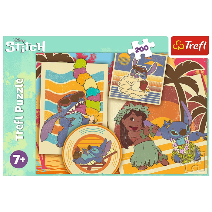 PUZZLE TREFL 200 STITCH LA PLAJA CU LILO SI STITCH [3]
