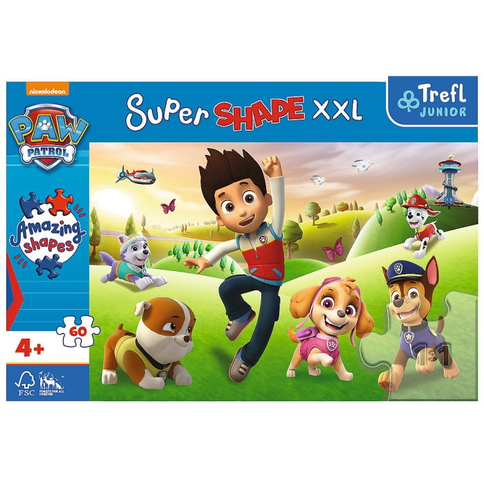 PUZZLE TREFL PRIMO SUPER SHAPE XXL 60 PATRULA CATELUSILOR [3]
