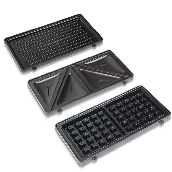 Sandwich Maker- 3 în 1 - 220-240V - 800W - argintiu/negru [4]