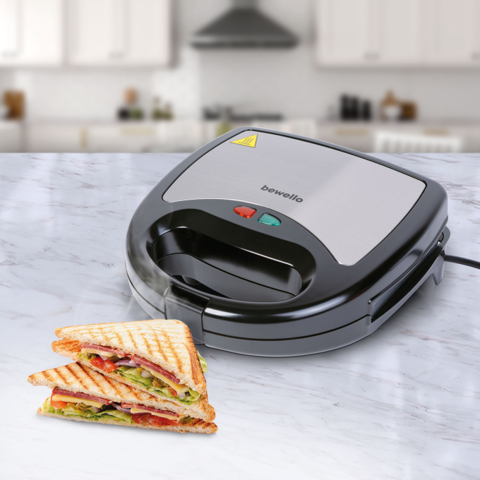 Sandwich Maker- 3 în 1 - 220-240V - 800W - argintiu/negru [2]