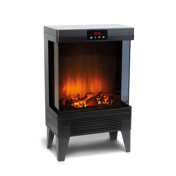 Șemineu electric - 1000/2000 W Bewello - încălzitor radiant + LED - 37 x 22 x 56 cm [3]