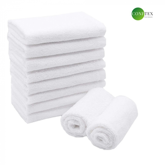 Set 10 prosoape border - 30x50 – 550g/m2- alb [1]
