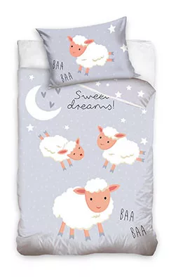 Set de lenjerie 2 piese, Sheep Sweet Dreams, 90x120 cm, 40x60 cm [2]