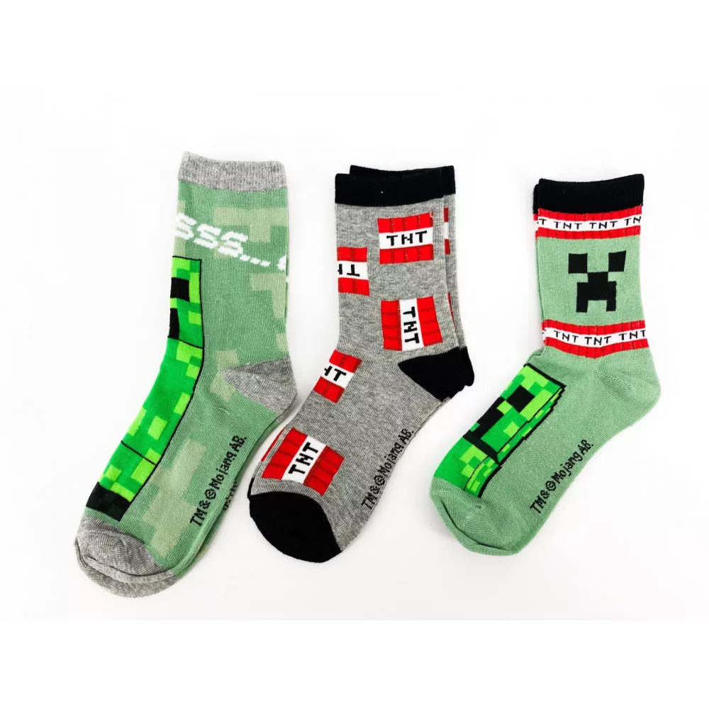 Set de șosete pentru copii Minecraft, 3 buc - Minecraft [1]
