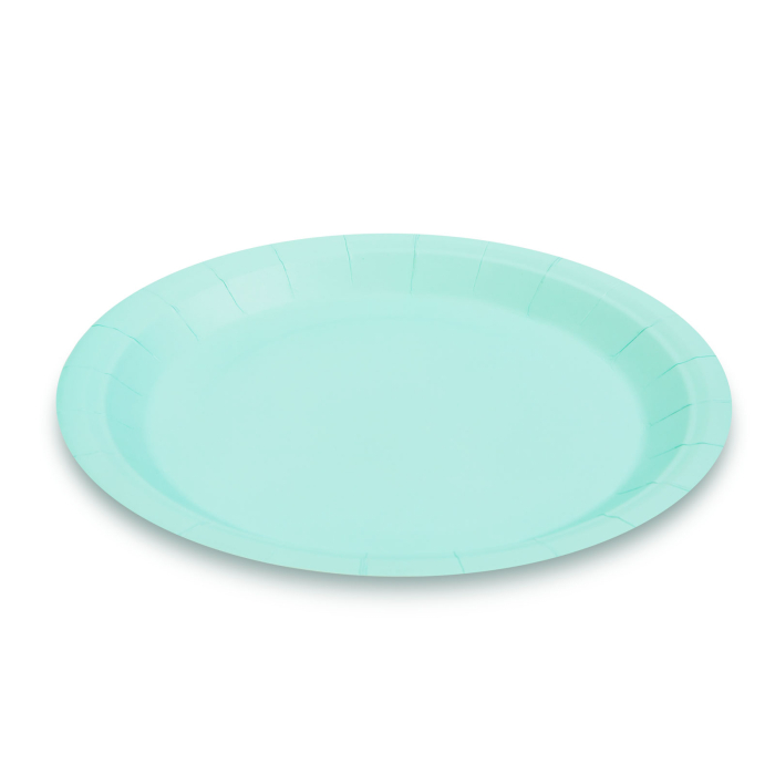 Set farfurii albastre din hârtie - 23 cm - 12 buc. /pachet [2]