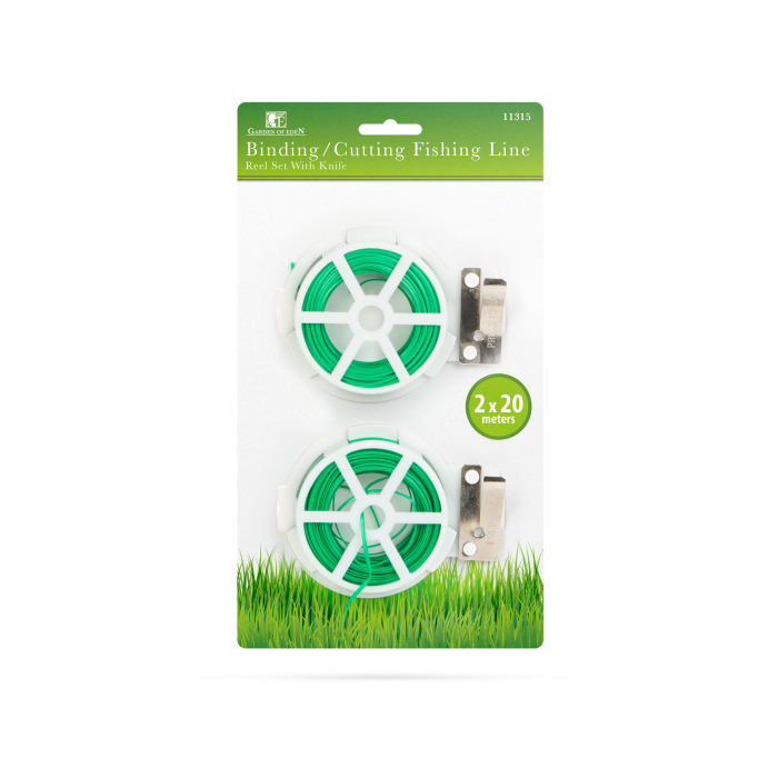 Set fir mat. plastic pt. legat - pe bobina, cu cutit de debitare, 2 x 20 m [3]