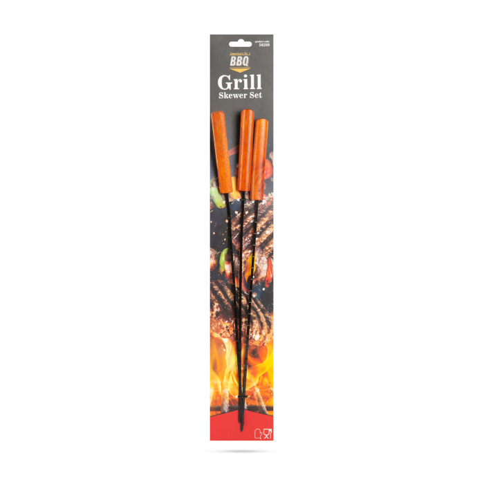 Set frigărui pentru grătar - drepte - 49,5 cm - 3 buc/pachet [3]