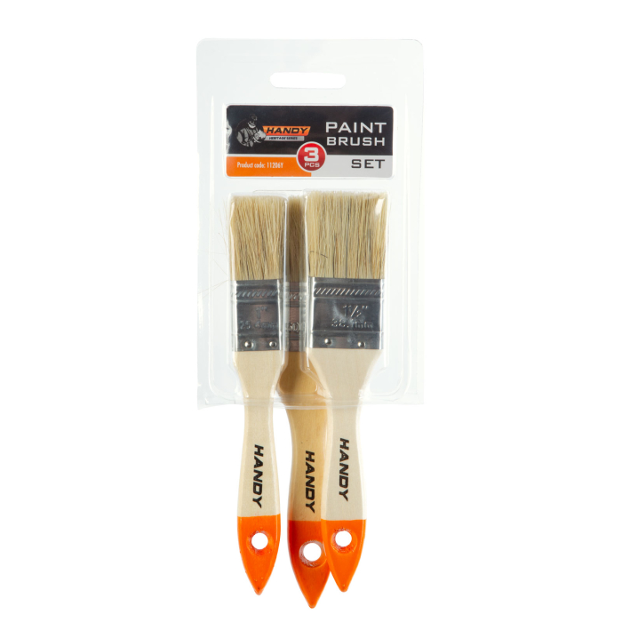 Set pensule pentru vopsea - mâner din lemn - 3 buc  / pachet [2]