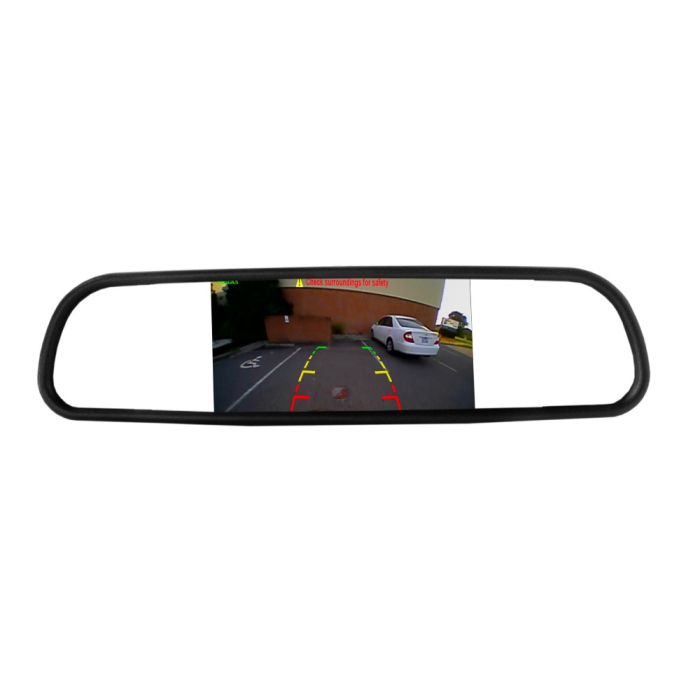 Set senzori de parcare cu camera video și ecran în oglinda retrovizoare - Carguard [3]
