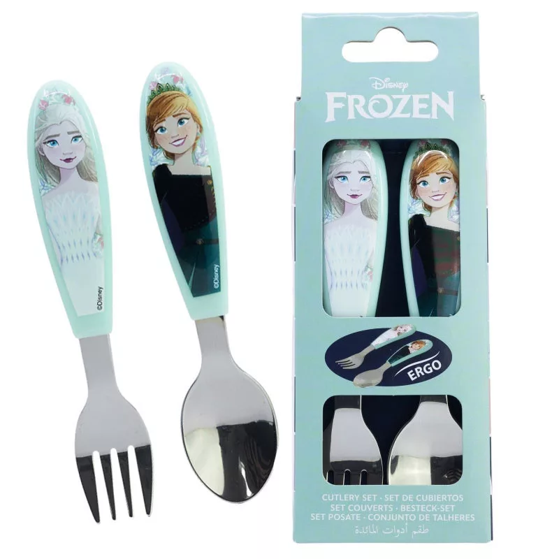 Set tacâmuri metalice Disney Regatul de gheață, 2 piese, model ergonomic [2]