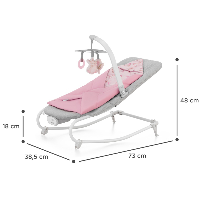 SEZLONG 3 IN 1, KINDERKRAFT FELIO 2, PEONY ROSE [5]
