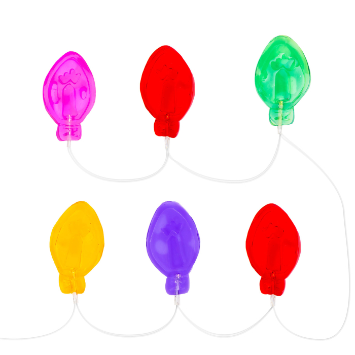 Șir de lumina cu LED de Crăciun - autocolant gel pentru geam - 6 LED-uri - 2 x AA [2]