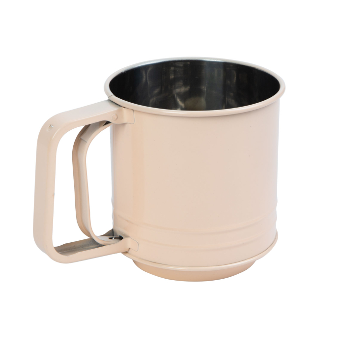 Sită de făină - mâner cu arc - culoare piersică - 15,5 x 10 x 13,2 cm [4]